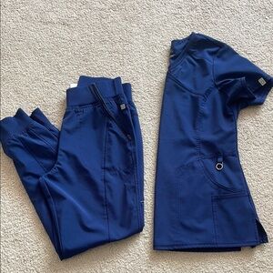 Women's Blue Scrub Set